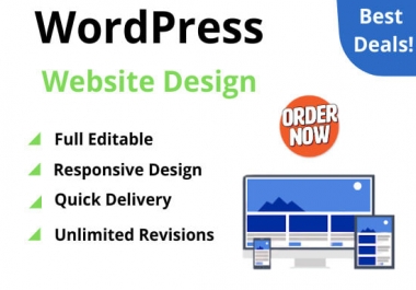 I will build wordpress website,  ecommerce website