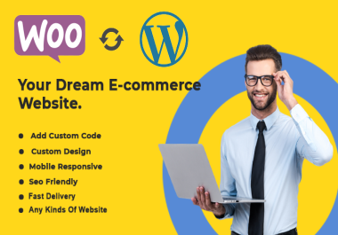 I will build ecommerce website online store with wordpress woocommerce