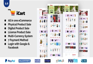 iCart - Multipurpose eCommerce CMS made with Laravel