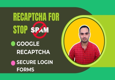 integrate captcha add or fix google recaptcha to stop spam