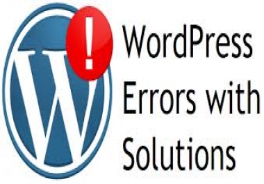 WordPress error solution quick delivery