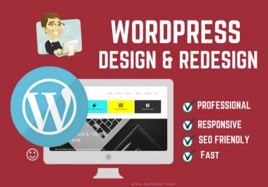I will design or redesign wordpress full responsive website