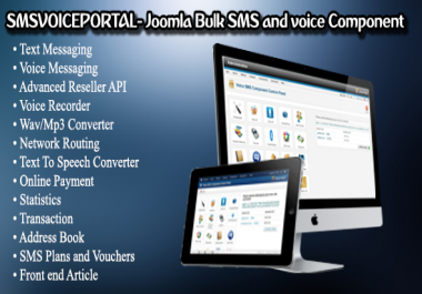 SMSVOICEPORTAL- Joomla Bulk SMS and voice Messaging Component with Reseller System