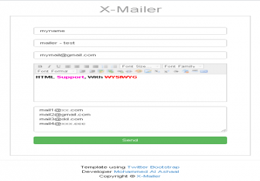 X-Mailer Mass Mails Sender