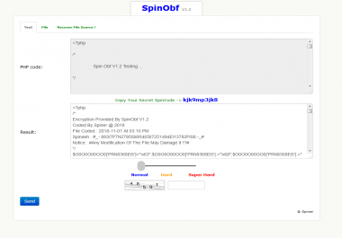 SpinObf V1.2 PHP obfuscator