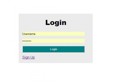 Login/signup form which allows user to create new account or signin if he has a valid account