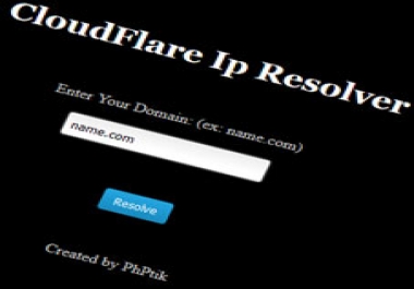 Phptik cloudflare Ip resolver