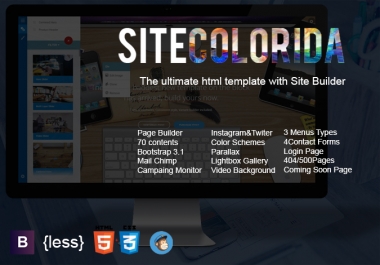 SiteColorida Multi-Purpose HTML template with Site Builder