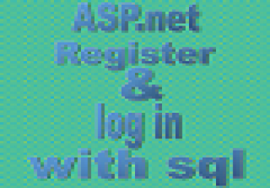 asp. net registration and log in forms with sql