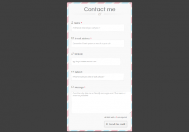 Pure CSS3 HTML5 PHP Contact form Without Images