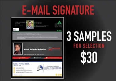 3 Email Signature design