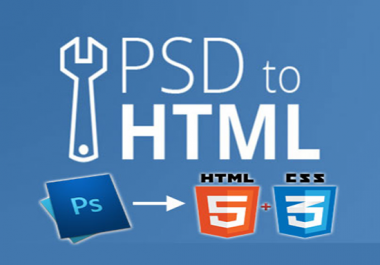 convert PSD to HTML5 & Responsive