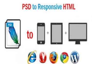 Convert PSD to HTML with responsive & W3c code rule